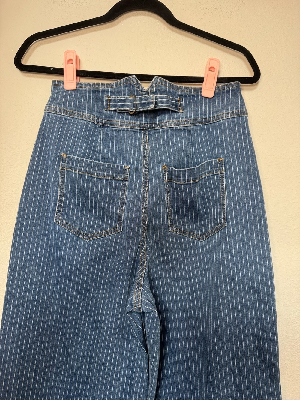 House of Harlow 1960 High-Waisted Wide-Leg "Wabash" Stripe Jeans - Picture 3 of 6